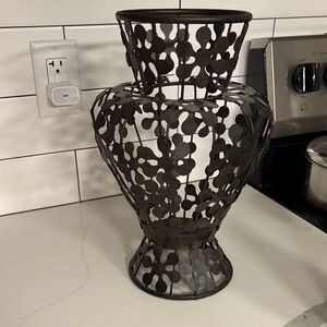 Elegant Black Metal Vase